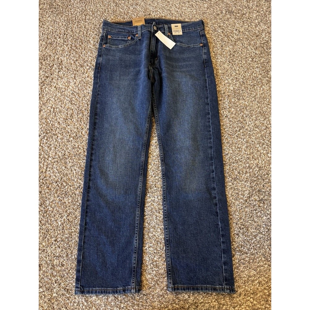 Levi’s 505 Regular Jeans Mens 32x30 NWT Blue Stretch Straight Leg Denim